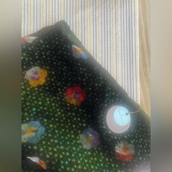 Anthropologie Eva Franco Mini Dress Womens Floral Velvet Multicolored Sz XL NWT - Picture 14 of 16